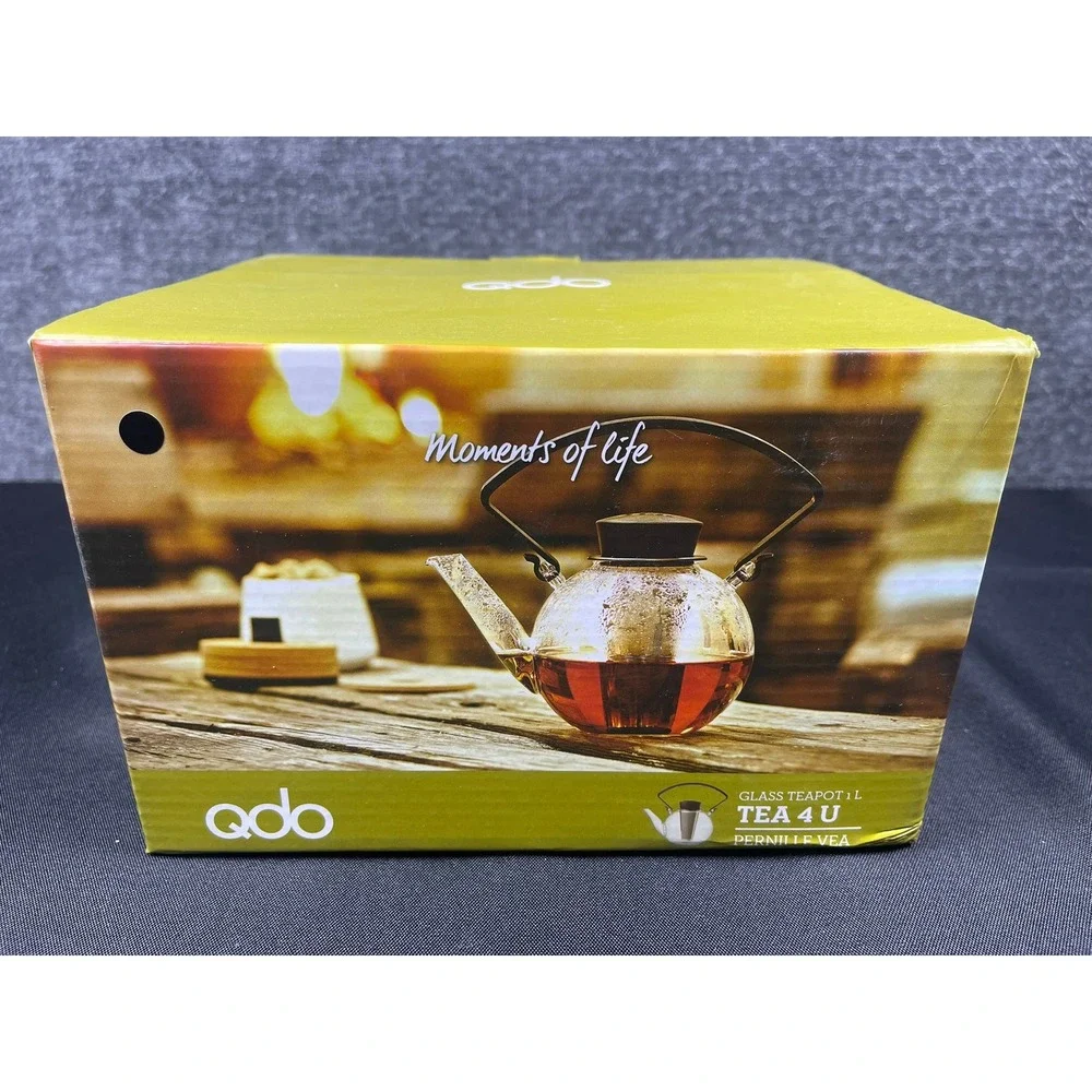Qdo Tea 4 U Glass Teapot 1L Pernille‎ Vea Design Borosilicate Stainless Infuser